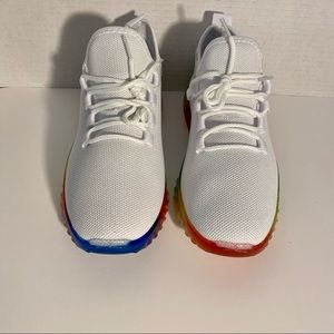 COPY - Wanted Affinity White Woman’s Sneaker Size 8 with Rainbow Sole.